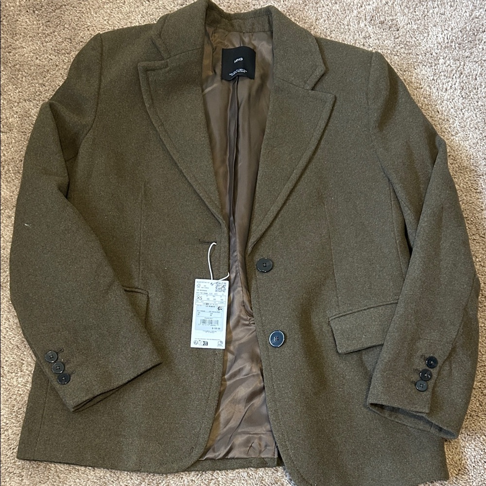 Mango Olive Green Blazer Women’s